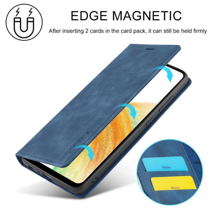 LC.imeeke - LC.IMEEKE Wallet Fodral Samsung Galaxy A33 5G - PU Läder - Blå