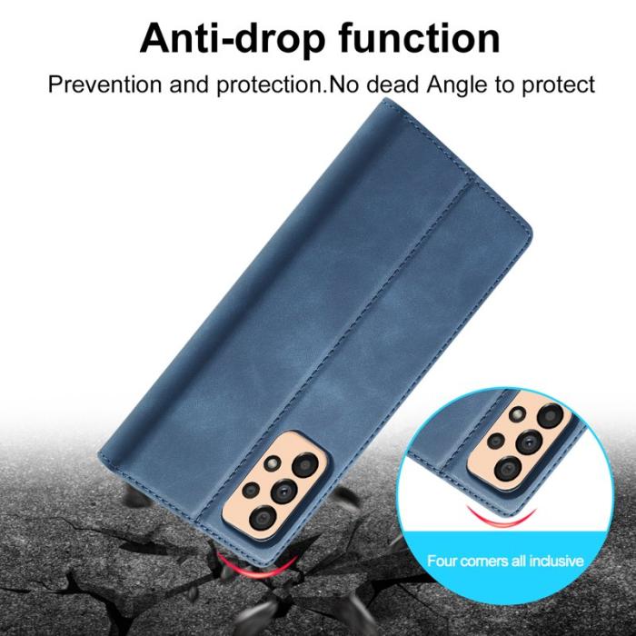 LC.imeeke - LC.IMEEKE Wallet Fodral Samsung Galaxy A33 5G - PU Läder - Blå