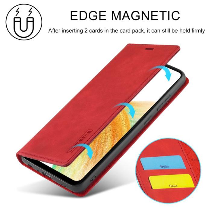 LC.imeeke - LC.IMEEKE Wallet Fodral Samsung Galaxy A33 5G PU Läder - Röd