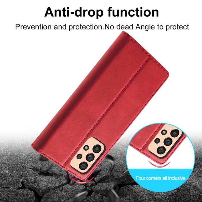 LC.imeeke - LC.IMEEKE Wallet Fodral Samsung Galaxy A33 5G PU Läder - Röd