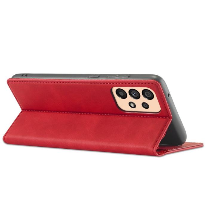 LC.imeeke - LC.IMEEKE Wallet Fodral Samsung Galaxy A33 5G PU Läder - Röd