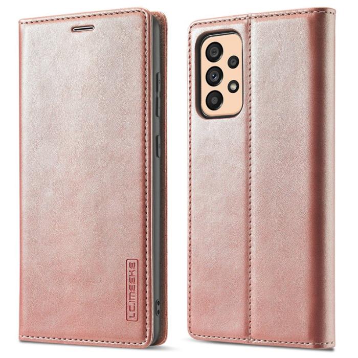 LC.imeeke - LC.IMEEKE Wallet Fodral Samsung Galaxy A33 5G - PU Läder - Rosa