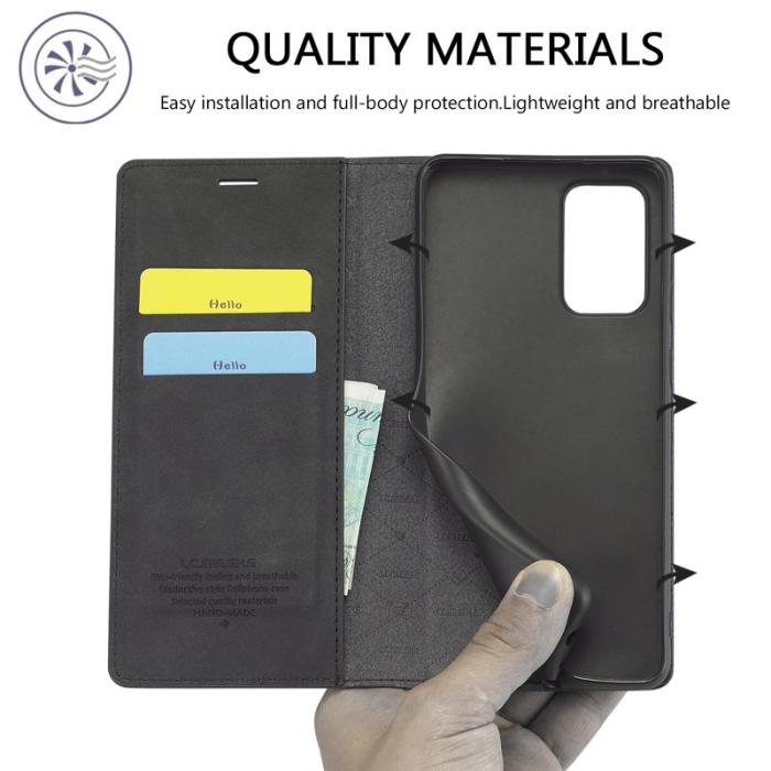 LC.imeeke - LC.IMEEKE Wallet Fodral Samsung Galaxy A33 5G - PU Läder - Svart