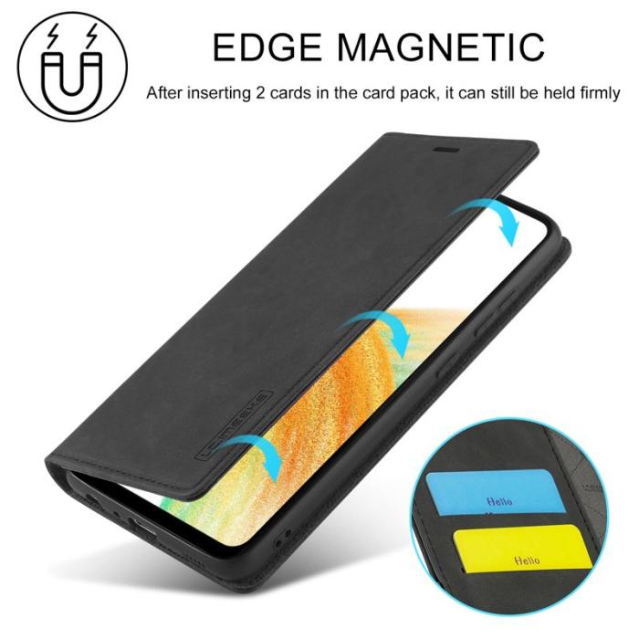 LC.imeeke - LC.IMEEKE Wallet Fodral Samsung Galaxy A33 5G - PU Läder - Svart