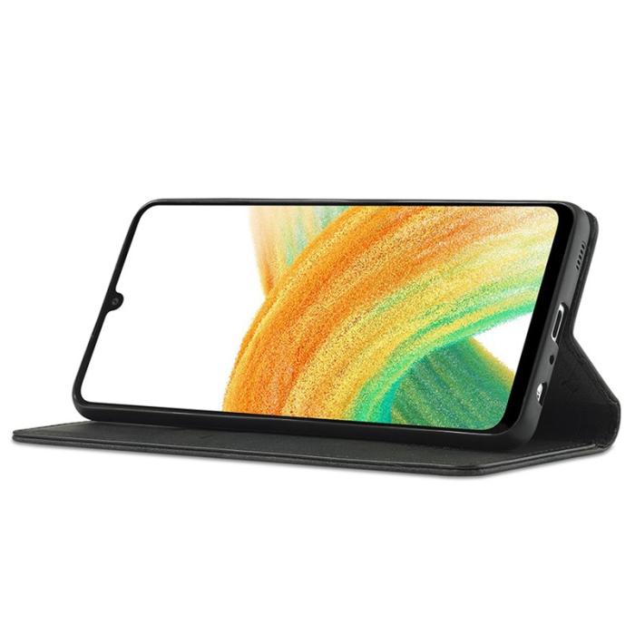 LC.imeeke - LC.IMEEKE Wallet Fodral Samsung Galaxy A33 5G - PU Läder - Svart