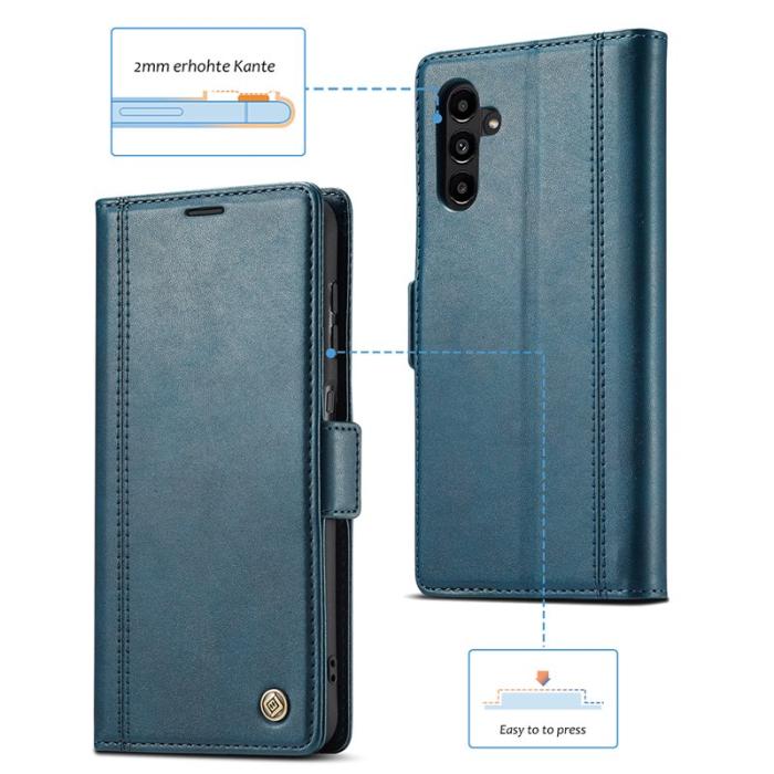 LC.imeeke - LC.IMEEKE Wallet Fodral Samsung Galaxy A34 5G PU Läder - Grön