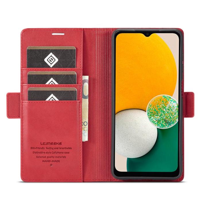 LC.imeeke - LC.IMEEKE Wallet Fodral Samsung Galaxy A34 5G PU Läder - Röd