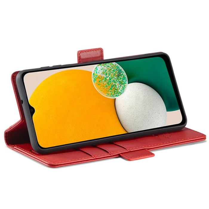 LC.imeeke - LC.IMEEKE Wallet Fodral Samsung Galaxy A34 5G PU Läder - Röd