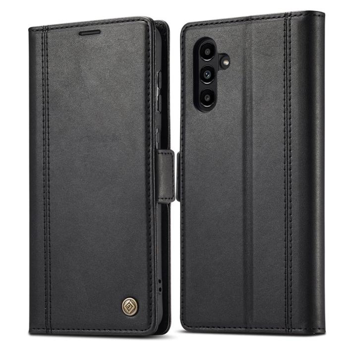 LC.imeeke - LC.IMEEKE Wallet Fodral Samsung Galaxy A34 5G - PU Läder - Svart