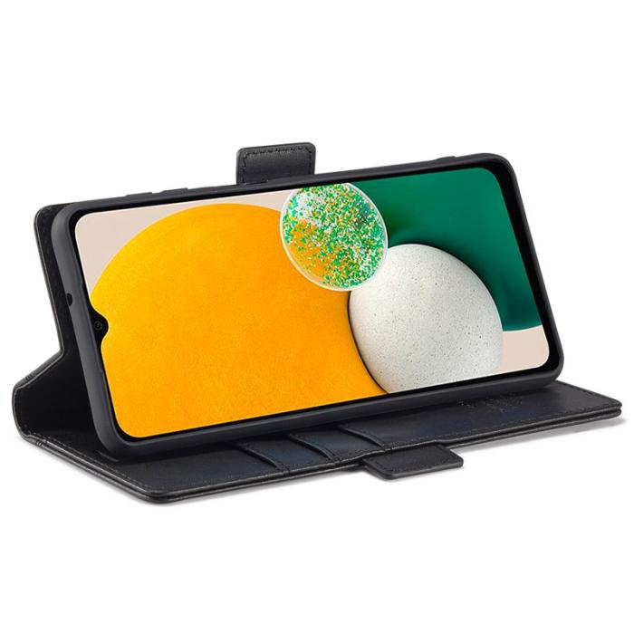 LC.imeeke - LC.IMEEKE Wallet Fodral Samsung Galaxy A34 5G - PU Läder - Svart