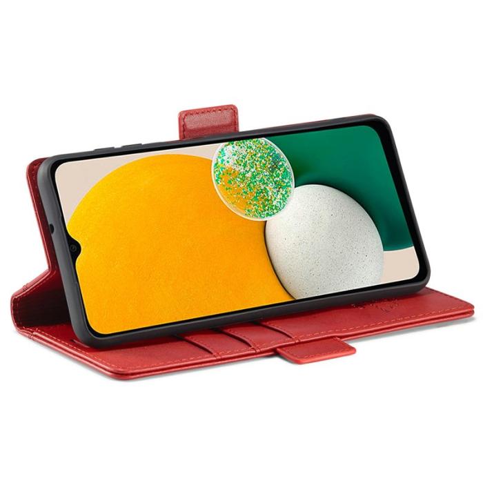 LC.imeeke - LC.IMEEKE Wallet Fodral Samsung Galaxy A35 5G PU Läder - Röd