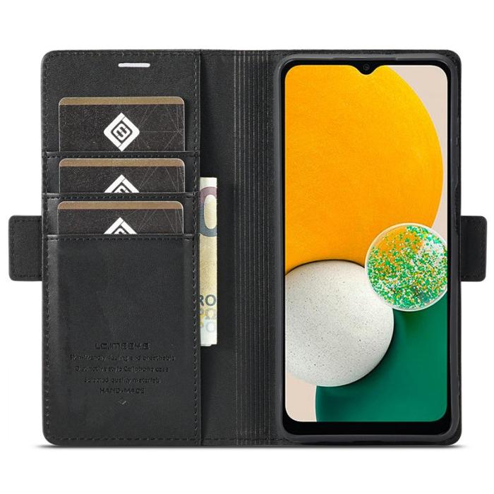 LC.imeeke - LC.IMEEKE Wallet Fodral Samsung Galaxy A35 5G PU Läder - Svart