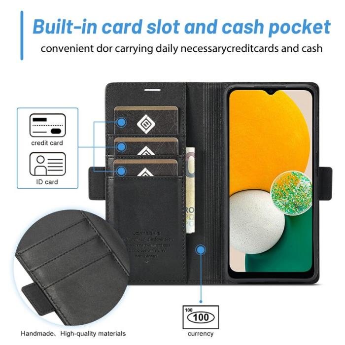 LC.imeeke - LC.IMEEKE Wallet Fodral Samsung Galaxy A35 5G PU Läder - Svart