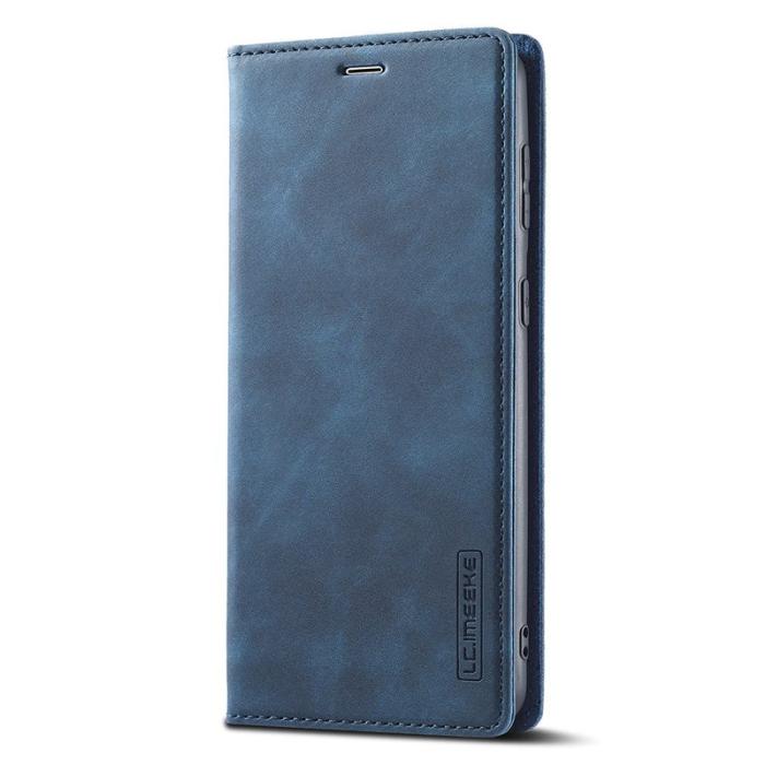 LC.imeeke - LC.IMEEKE Wallet Fodral Samsung Galaxy S22+ 5G - PU Läder - Blå