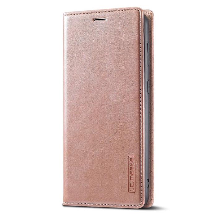 LC.imeeke - LC.IMEEKE Wallet Fodral Samsung Galaxy S22+ 5G - PU Läder - Rosa