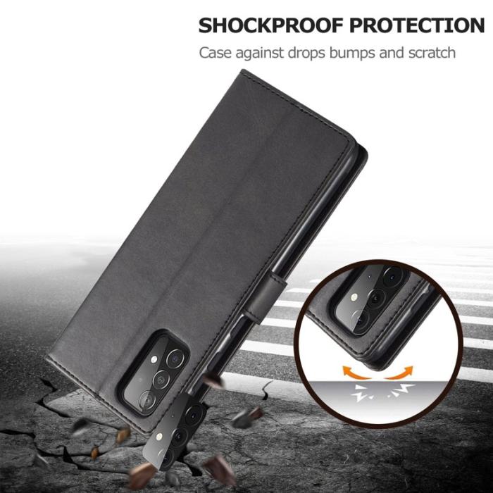 LC.imeeke - LC.IMEEKE Wallet Stand Fodral Äkta läder - Svart