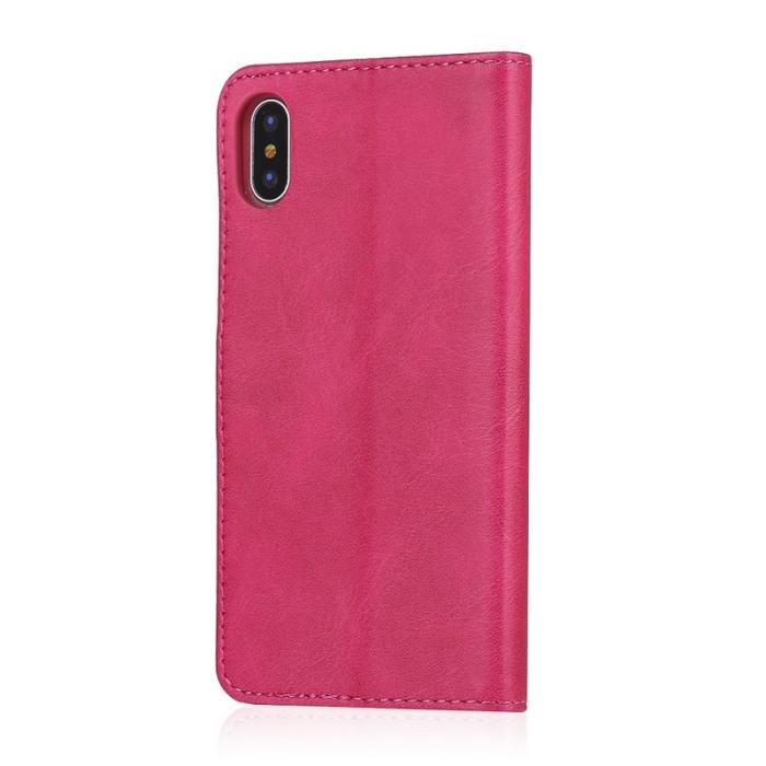 LC.imeeke - LC.IMEEKE Wallet Stand Fodral i Äkta läder - Rosa för iPhone X/10