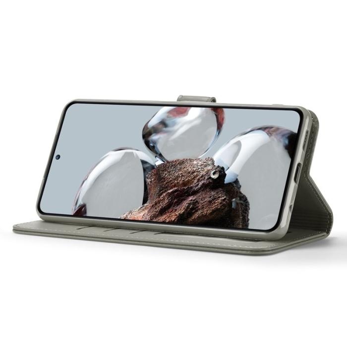 LC.imeeke - LC.IMEEKE Xiaomi 12T 5G Fodral Äkta läder - Grå