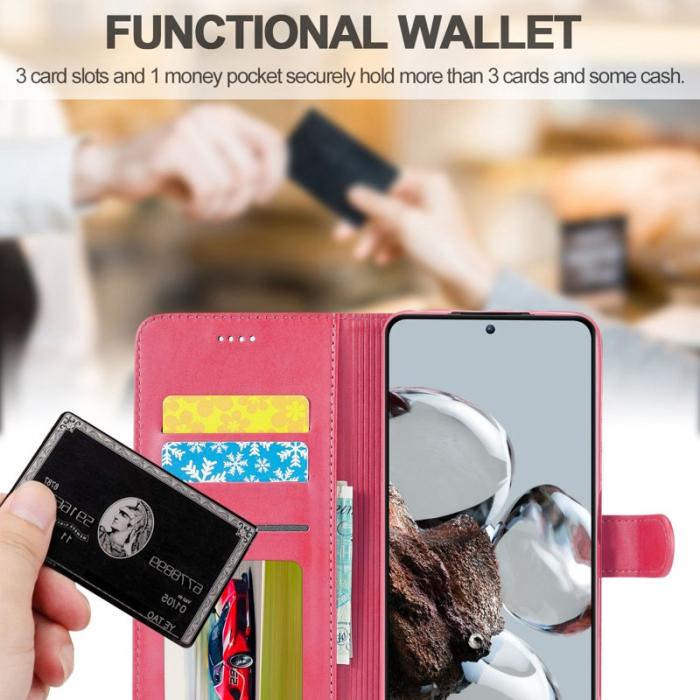 LC.imeeke - LC.IMEEKE Xiaomi 12T 5G Fodral Äkta läder - Pink