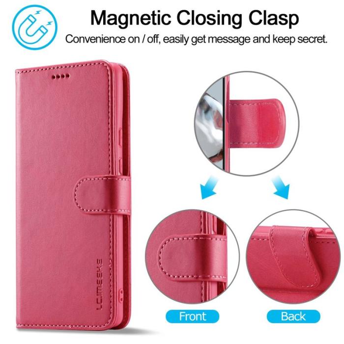 LC.imeeke - LC.IMEEKE Xiaomi 12T 5G Fodral Äkta läder - Pink