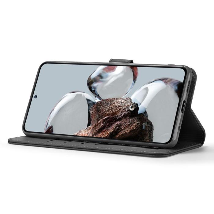 LC.imeeke - LC.IMEEKE Xiaomi 12T 5G Fodral Äkta läder - Svart