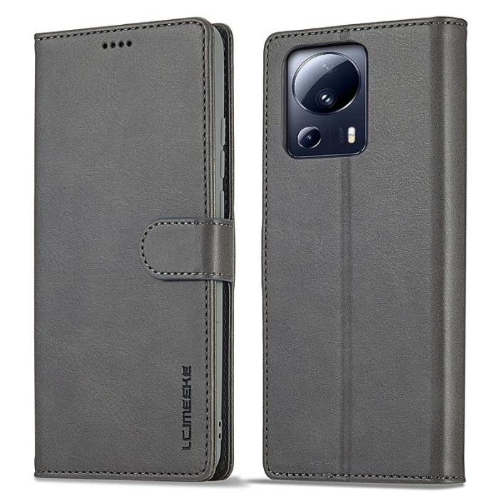 LC.imeeke - LC.IMEEKE Xiaomi 13 Lite Fodral i PU-läder - Grå