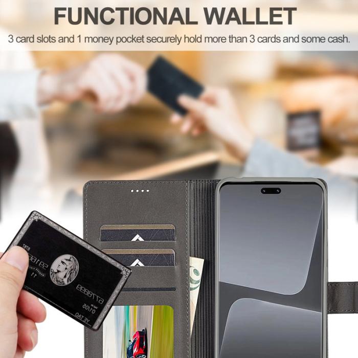 LC.imeeke - LC.IMEEKE Xiaomi 13 Lite Fodral i PU-läder - Grå