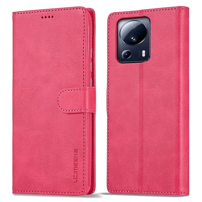 LC.imeeke - LC.IMEEKE Xiaomi 13 Lite Fodral i PU-läder - Rosa