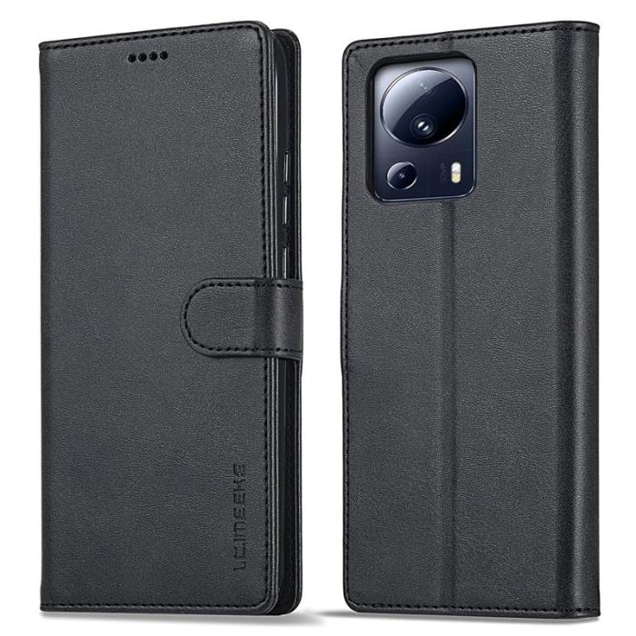 LC.imeeke - LC.IMEEKE Xiaomi 13 Lite Fodral i PU-läder - Svart
