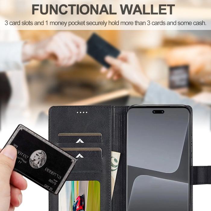 LC.imeeke - LC.IMEEKE Xiaomi 13 Lite Fodral i PU-läder - Svart