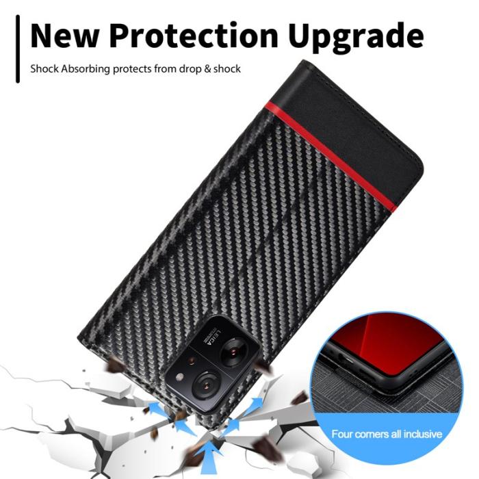 LC.imeeke - LC.IMEEKE Xiaomi 13T Fodral TPU+PU Läder - Horisontell Rand