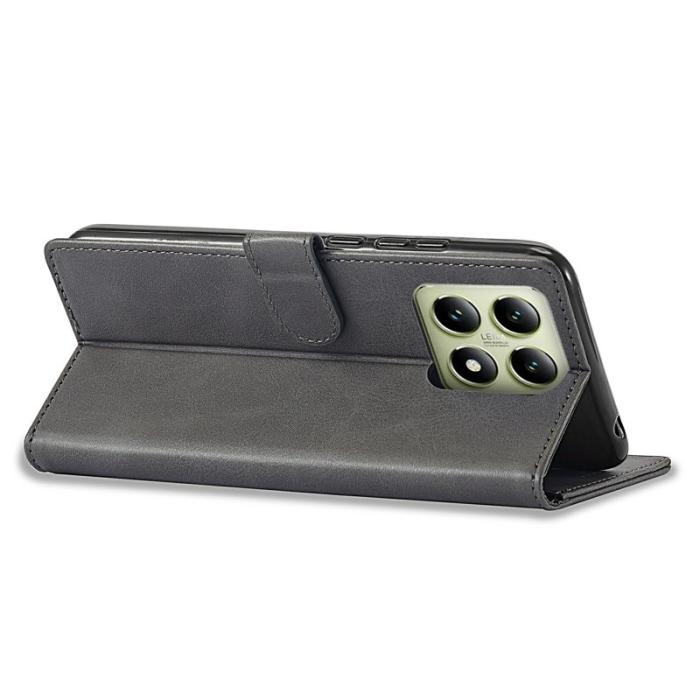 LC.imeeke - LC.IMEEKE Xiaomi 14T Fodral Äkta läder - Grå