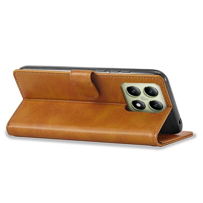 LC.imeeke - LC.IMEEKE Xiaomi 14T Fodral Äkta läder - Gul