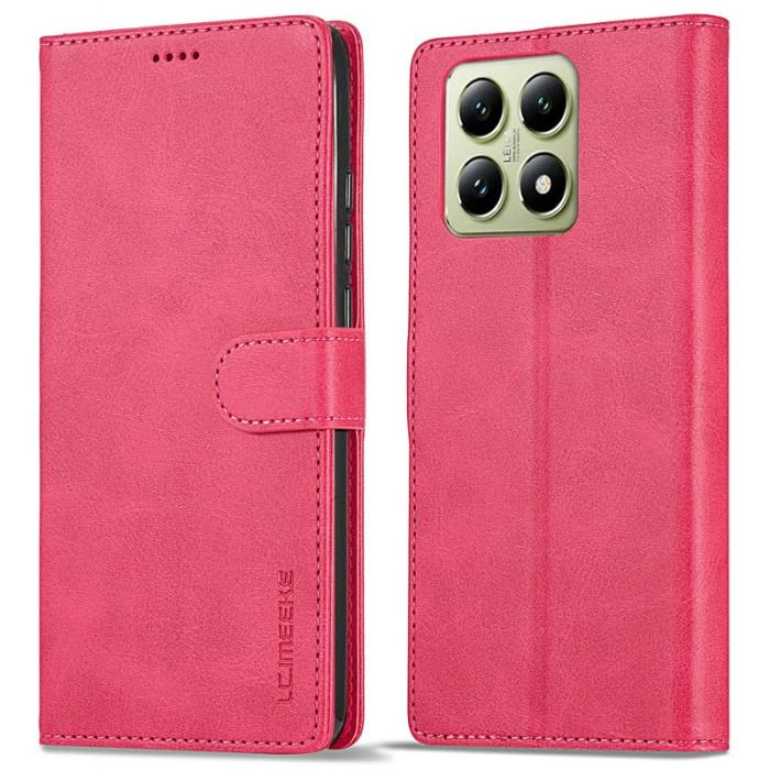LC.imeeke - LC.IMEEKE Xiaomi 14T Fodral Äkta läder - Rose