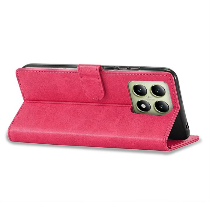 LC.imeeke - LC.IMEEKE Xiaomi 14T Fodral Äkta läder - Rose