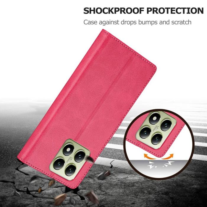 LC.imeeke - LC.IMEEKE Xiaomi 14T Fodral Äkta läder - Rose