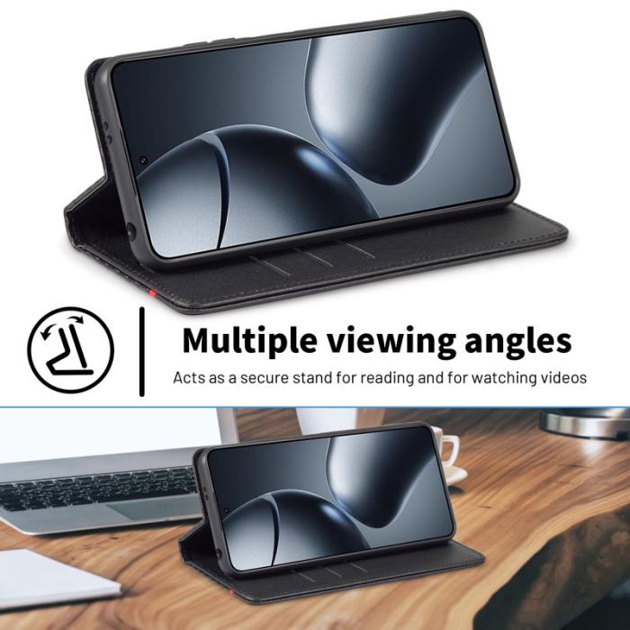 LC.imeeke - LC.IMEEKE Xiaomi 14T Fodral - Kolfiber - Ställ - Kortfack - Svart