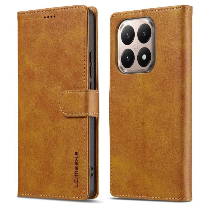 LC.imeeke - LC.IMEEKE Xiaomi 15T Fodral Äkta läder - Gul