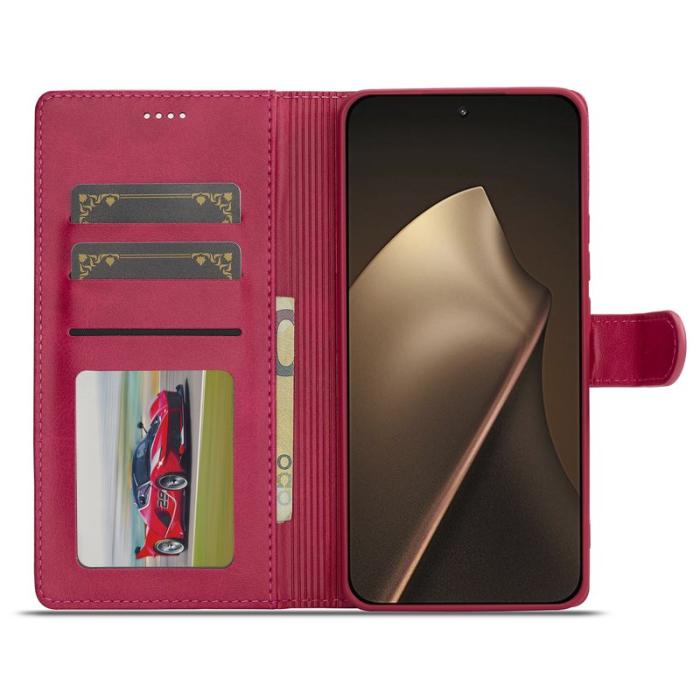 LC.imeeke - LC.IMEEKE Xiaomi 15T Fodral Äkta läder - Rosa