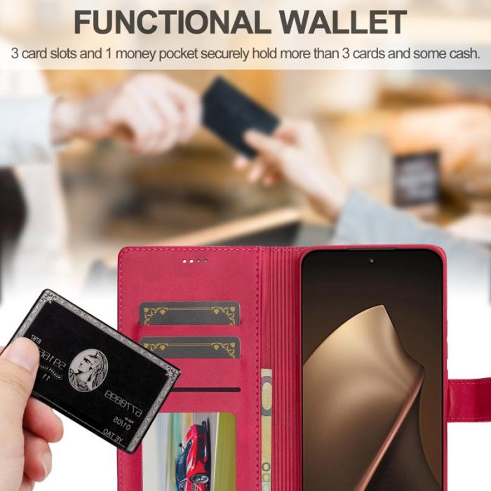 LC.imeeke - LC.IMEEKE Xiaomi 15T Fodral Äkta läder - Rosa