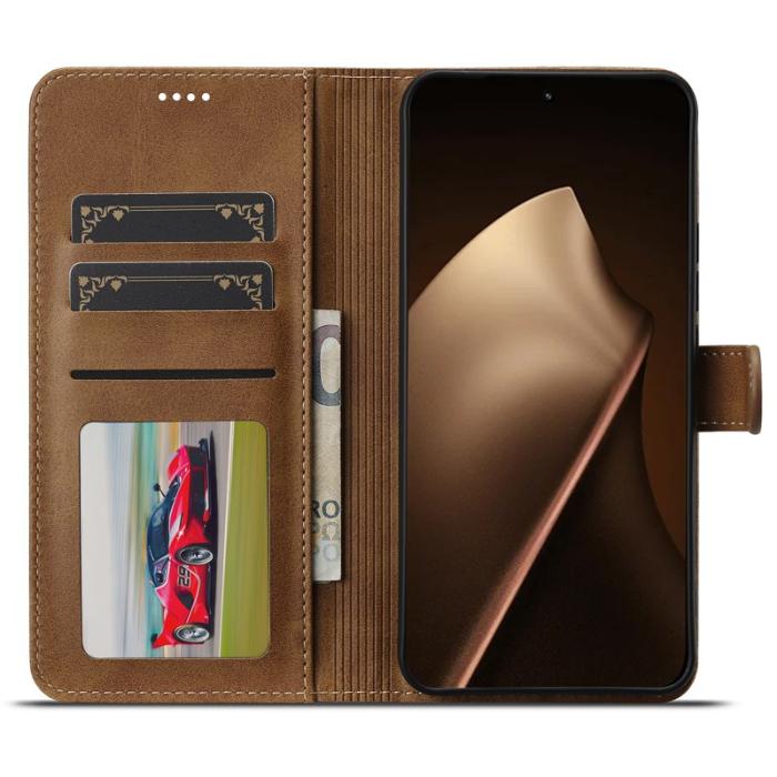 LC.imeeke - LC.IMEEKE Xiaomi 15T Pro Plånboksfodral Konstläder - Gul