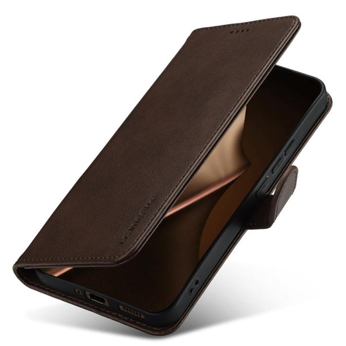 LC.imeeke - LC.IMEEKE Xiaomi 15T Pro Plånboksfodral Konstläder - Brun
