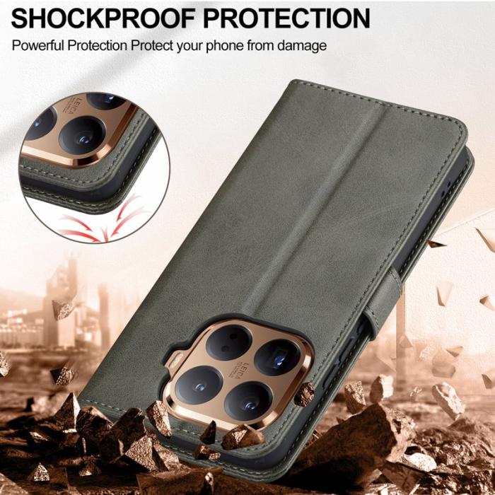 LC.imeeke - LC.IMEEKE Xiaomi 15T Pro Plånboksfodral Konstläder - Grå