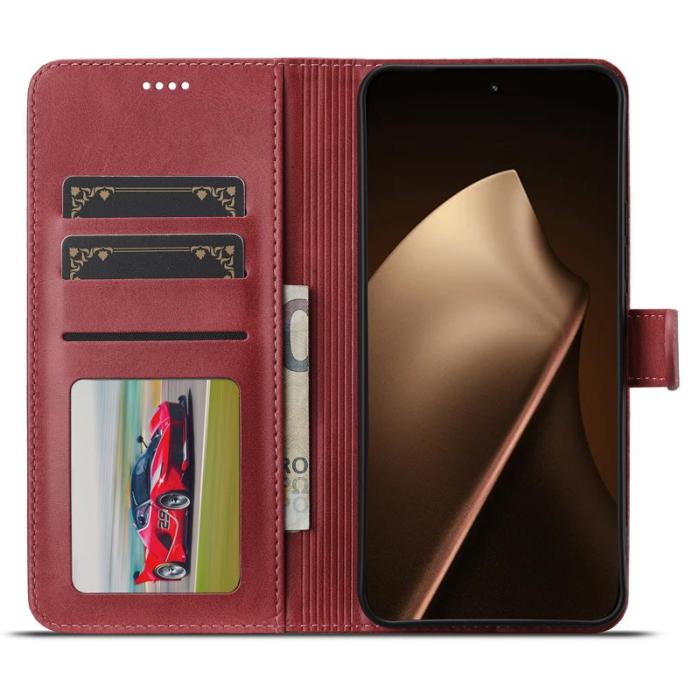 LC.imeeke - LC.IMEEKE Xiaomi 15T Pro Plånboksfodral Konstläder - Rosa