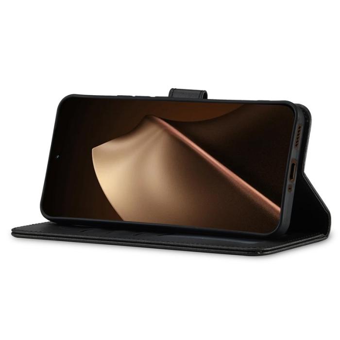 LC.imeeke - LC.IMEEKE Xiaomi 15T Pro Plånboksfodral Konstläder - Svart