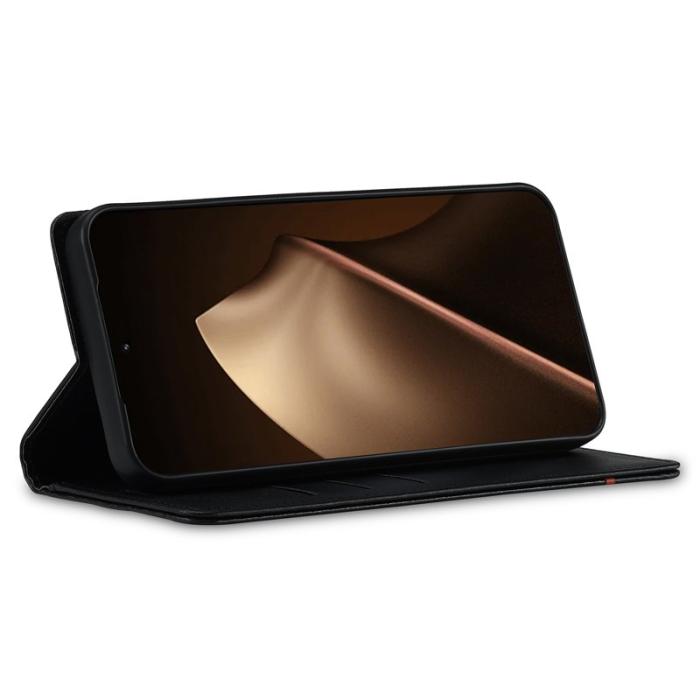 LC.imeeke - LC.IMEEKE Xiaomi 15T Pro Wallet Fodral Äkta läder - Svart