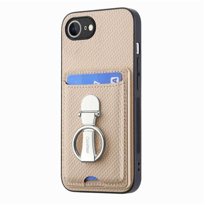 CASENEO - Saluda iPhone 16e Bakskal i Äkta läder - Beige