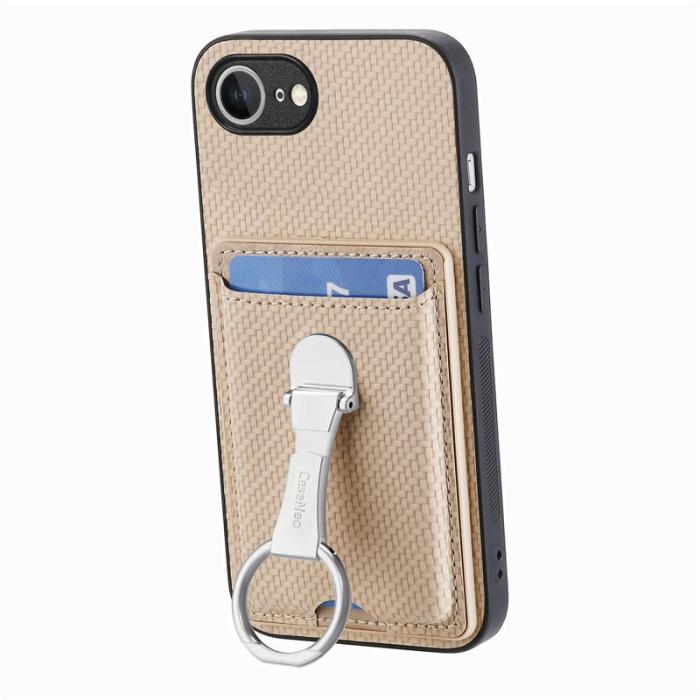 CASENEO - Saluda iPhone 16e Bakskal i Äkta läder - Beige