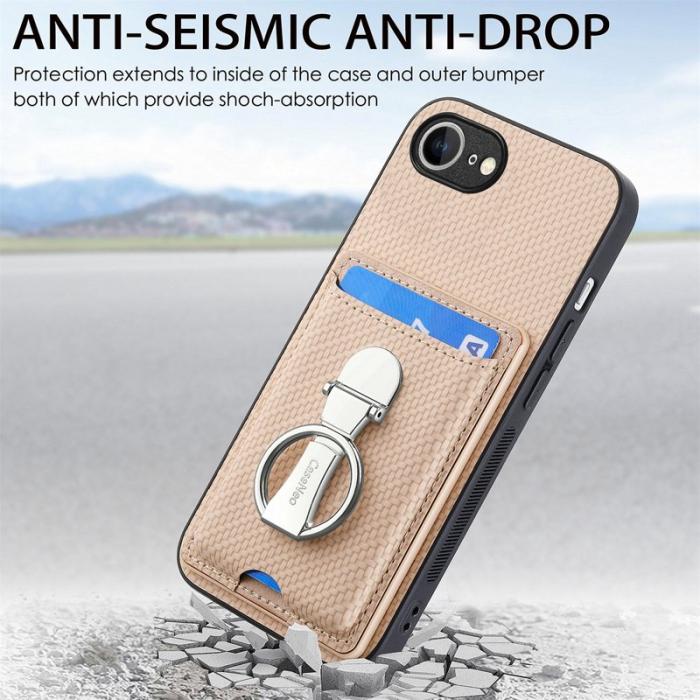 CASENEO - Saluda iPhone 16e Bakskal i Äkta läder - Beige