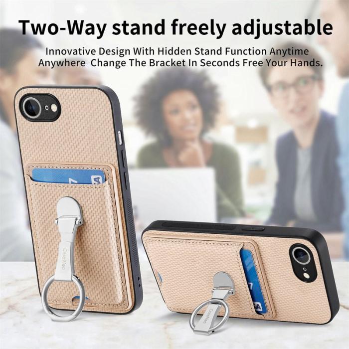 CASENEO - Saluda iPhone 16e Bakskal i Äkta läder - Beige